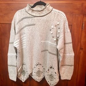 Tivoli  Cream Hand Knit Irish Sweater